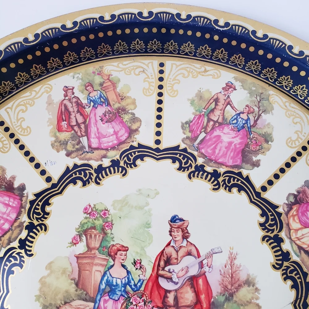 Vintage Metal Serving Tray
